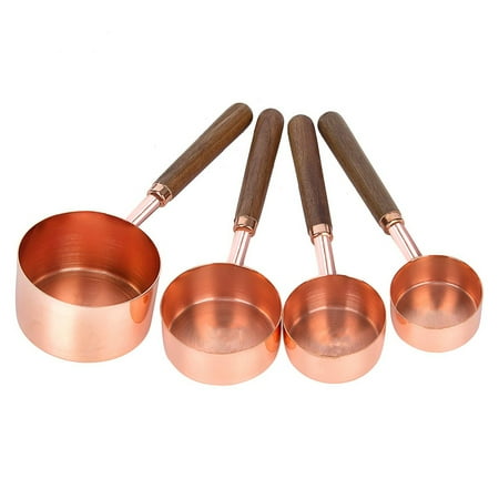 4pcs/Set Stainless Steel Wooden Handle Measuring Spoons Rose Gold Measure Cup Kitchen Tool for Liquid Spice Powder (Round Handle)
4pcs/Set Stainless Steel Wooden Handle Measuring Spoons Rose Gold Measure Cup Kitchen Tool for Liquid Spice Powder (Round Handle)