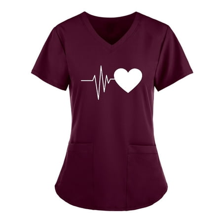 Frostluinai Nursing Uniform For Womens Scrubs Tops Color Casual Working Uniform With Pocket V-Neck Work Utility & Safety Tops Nursing Worker Protective Clothing Top
Frostluinai Nursing Uniform For Womens Scrubs Tops Color Casual Working Uniform With Pocket V-Neck Work Utility & Safety Tops Nursing Worker Protective Clothing Top