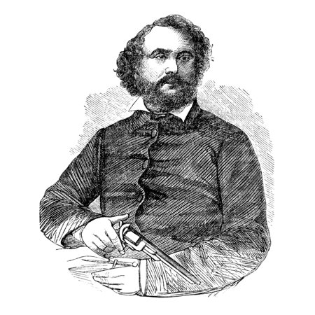 Samuel Colt (1814-1862) Namerican Inventor Wood Engraving 1856 Poster Print by Granger Collection
