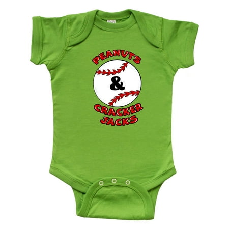Inktastic Peanuts Crackerjacks and a Baseball Gift Baby Boy or Baby Girl Bodysuit