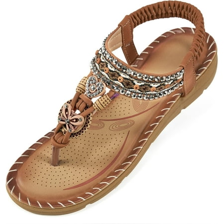 Aomigoct Sandals Women Flat Shoes: Dressy Summer Bohemian Flats Shoes for Women Sandals Comfortable Ankle Strap Outdoor Walking
Aomigoct Sandals Women Flat Shoes: Dressy Summer Bohemian Flats Shoes for Women Sandals Comfortable Ankle Strap Outdoor Walking