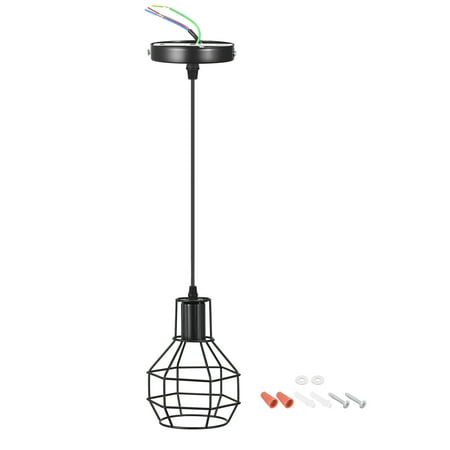 Unique Bargains Pendant Light Kit Metal Cage Hanging E26 E27 Lamp Socket with 1M Cord Black
Unique Bargains Pendant Light Kit Metal Cage Hanging E26 E27 Lamp Socket with 1M Cord Black