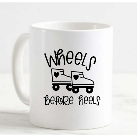 Coffee Mug Wheels Before Heels Heart Roller Skates Funny Sports Derby White Cup Funny Gifts for work office him her
Coffee Mug Wheels Before Heels Heart Roller Skates Funny Sports Derby White Cup Funny Gifts for work office him her