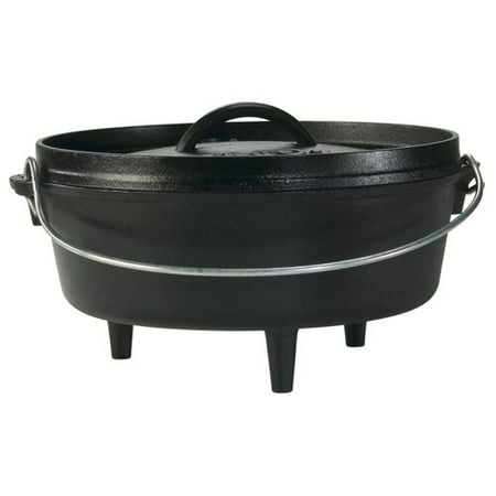 4 Quart Cast Iron Camp Dutch Oven L10C03 with lid