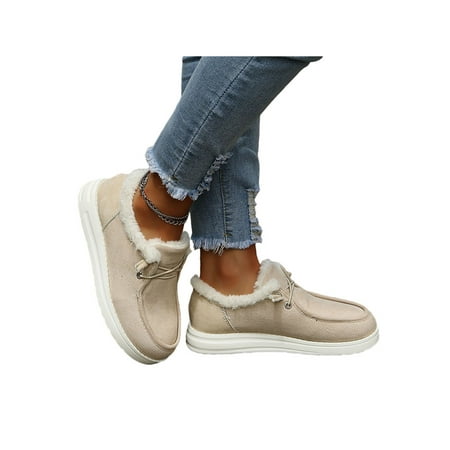 Rockomi Womens Winter Flat Boots Warm Shoes Casual Fashion Fuzzy Lining Ankle Snow Boots Loafer Flats Thick Plush Shoes Beige US 7
Rockomi Womens Winter Flat Boots Warm Shoes Casual Fashion Fuzzy Lining Ankle Snow Boots Loafer Flats Thick Plush Shoes Beige US 7