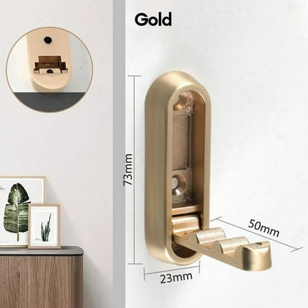 Wall Hooks Wall-Mounted Bathroom Hooks Clothing Hooks For Multi-Purpose Use (Gold)
Wall Hooks Wall-Mounted Bathroom Hooks Clothing Hooks For Multi-Purpose Use (Gold)