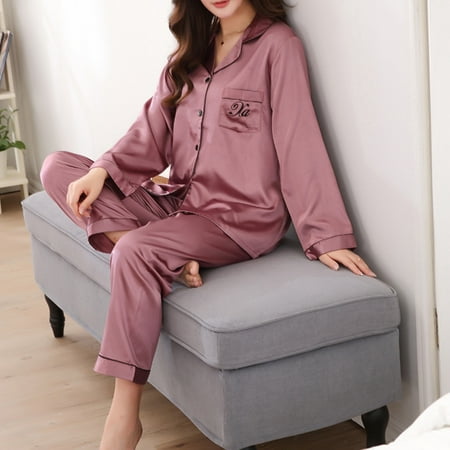 Womens Suit Sets Women Ladies Casual Spring Pure Color Long-sleeved Comfortable Home Pyjamas Set Stylish Clothing
Womens Suit Sets Women Ladies Casual Spring Pure Color Long-sleeved Comfortable Home Pyjamas Set Stylish Clothing