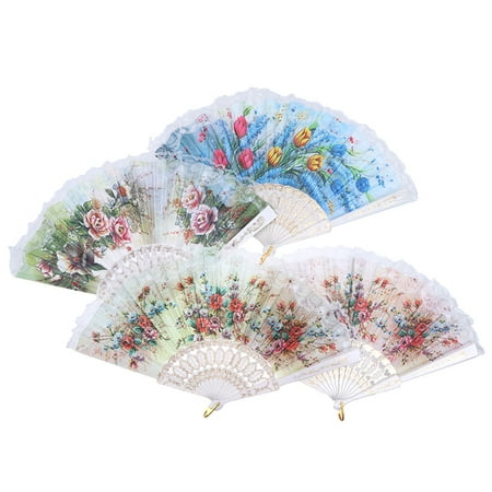 Hot Sale Hollow Out Rib Peony Print Lace Trim Folding Fabric Hand Fan Colored 
Hot Sale Hollow Out Rib Peony Print Lace Trim Folding Fabric Hand Fan Colored