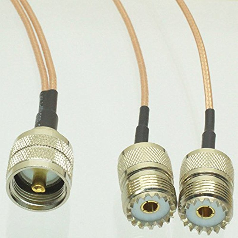 Uhf Pl Male Plug To Y X So Female Splitter Combiner Pigtail