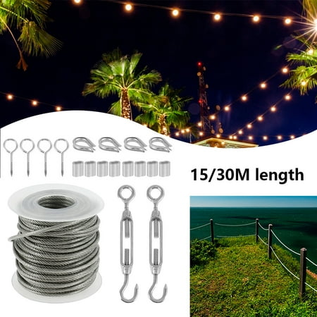 NKTIER 15M Garden Wire Kit Wire Fence Roll Cable Railing Kit PVC Coated 304 Stainless Steel Cable Rope for Garden Wire Cable Railing 
NKTIER 15M Garden Wire Kit Wire Fence Roll Cable Railing Kit PVC Coated 304 Stainless Steel Cable Rope for Garden Wire Cable Railing