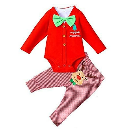 Styles I Love Infant Baby Boys My First Christmas Gentlemen Cardigan Suit and Bow Tie Bodysuit Pants 3pcs Holiday Outfit
Styles I Love Infant Baby Boys My First Christmas Gentlemen Cardigan Suit and Bow Tie Bodysuit Pants 3pcs Holiday Outfit