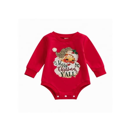 Eyicmarn Baby Girl Boy Romper Long Sleeve Round Neck Christmas Santa Print Fall Spring Short Jumpsuit
Eyicmarn Baby Girl Boy Romper Long Sleeve Round Neck Christmas Santa Print Fall Spring Short Jumpsuit