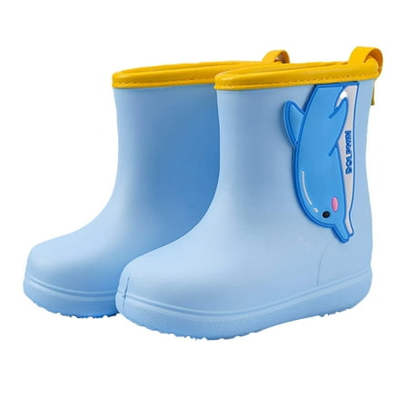 QIIBURR Unisex Childrens Boots Eco-Friendly Eva Rain Boots with Motifs