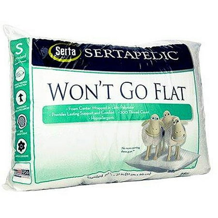 Sertapedic Won't Go Flat Pillows, Set of 2 - Walmart.com