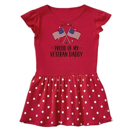 Inktastic Military Veteran Daddy Proud Son Daughter Gift Baby Girl Dress