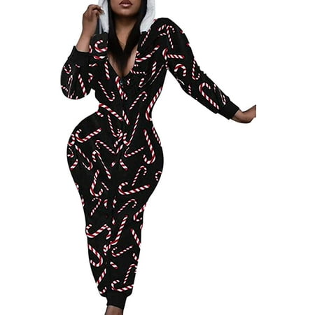 Women One Piece Christmas Jumpsuit Pajamas Hooded Zipper Cartoon Print Romper Sleepwear Clubwear Nightgown
Women One Piece Christmas Jumpsuit Pajamas Hooded Zipper Cartoon Print Romper Sleepwear Clubwear Nightgown
