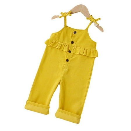 YOYOXIU 3M Baby Girls Clothes Baby Girls One Piece Jumpsuit 0-3M Girls Ruffles Suspender Overall Pants Yellow 
YOYOXIU 3M Baby Girls Clothes Baby Girls One Piece Jumpsuit 0-3M Girls Ruffles Suspender Overall Pants Yellow