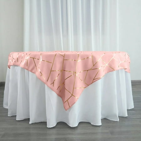 Efavormart 54 x54 Polyester Square Tablecloth With Gold Foil Geometric Pattern - Perfect for Wedding Home Décor Parties Events Holiday Parties Banquet and Decoration - Dusty Rose
Efavormart 54 x54 Polyester Square Tablecloth With Gold Foil Geometric Pattern - Perfect for Wedding Home Décor Parties Events Holiday Parties Banquet and Decoration - Dusty Rose