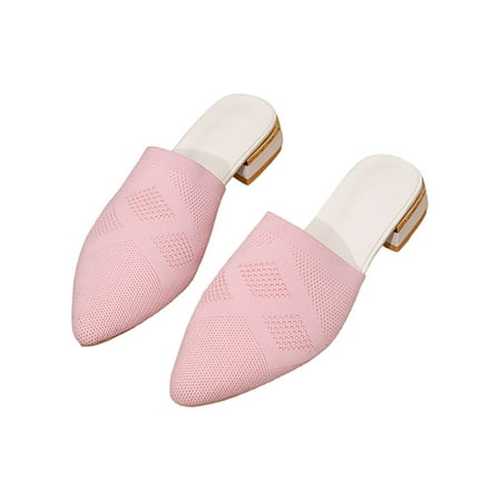 Daeful Ladies Clogs Backless Flats Closed Pointed Toe Mules Walking Knit Upper Casual Slip On Flat Shoes Pink 7.5
Daeful Ladies Clogs Backless Flats Closed Pointed Toe Mules Walking Knit Upper Casual Slip On Flat Shoes Pink 7.5