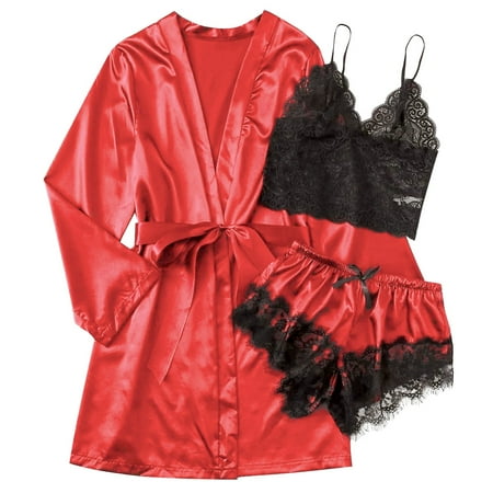 Qcmgmg 3 Pack Sexy Sleepwear Nightgown Bra Shorts Set Pjs Solid Color Eyelash Pajamas Set for Women
Qcmgmg 3 Pack Sexy Sleepwear Nightgown Bra Shorts Set Pjs Solid Color Eyelash Pajamas Set for Women
