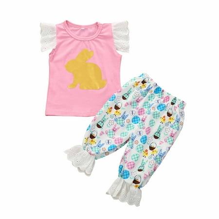 Baby Girl Outfits Clothes Top Pants Sets Cotton Kid Girl s Clothing Set Baby Boys Girls Easter Lace Short-sleeved Golden Bunny T-shirt Cartoon Speaker Trousers Two-piece Set Pink 3-6 Months
Baby Girl Outfits Clothes Top Pants Sets Cotton Kid Girl s Clothing Set Baby Boys Girls Easter Lace Short-sleeved Golden Bunny T-shirt Cartoon Speaker Trousers Two-piece Set Pink 3-6 Months