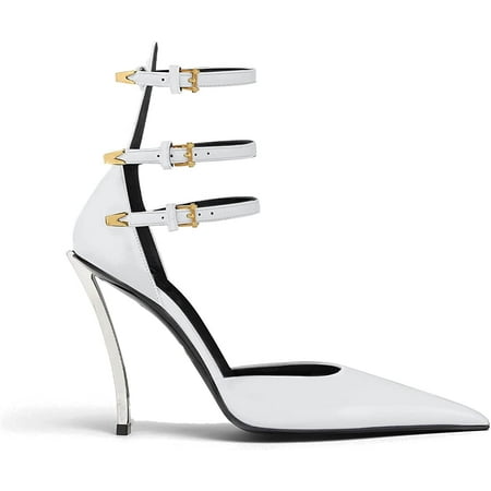 THESHY Womens Ankle Strap Metal Stiletto High Heel Pointy Pumps Buckle Up Fashion Dress Party Pumps
THESHY Womens Ankle Strap Metal Stiletto High Heel Pointy Pumps Buckle Up Fashion Dress Party Pumps