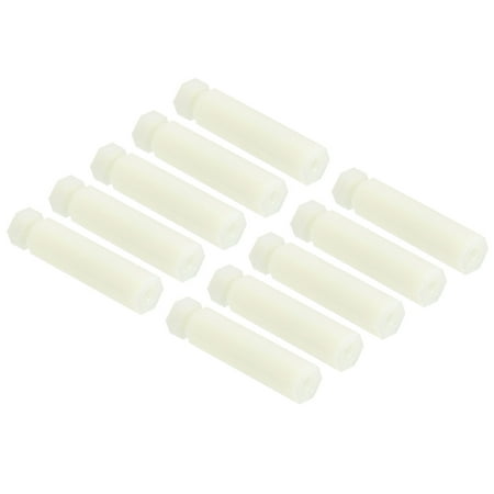 Uxcell M5x35+7mm Nylon Hex Spacer Standoffs PCB Standoff Screws Nuts 1Set/20Pcs