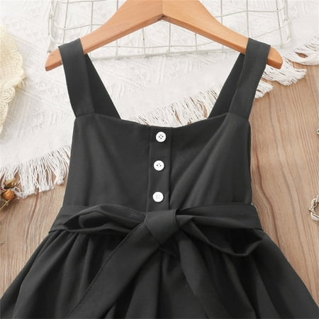 Aayomet Girls Dresses Toddler Girls Casual Strap Dress Multiple Color Solid Color Sleeveless Button Front Belted Summer Camisole Black 4-5 Years
Aayomet Girls Dresses Toddler Girls Casual Strap Dress Multiple Color Solid Color Sleeveless Button Front Belted Summer Camisole Black 4-5 Years