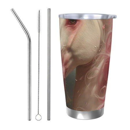 Bingfone Haired White Horse for 20 Oz Stainless Steel Travel Mug Double Wall Water Coffee Cup for Home Office Outdoor Works Great for Ice Drinks and Hot Beverage-Straw Three-piece Set
Bingfone Haired White Horse for 20 Oz Stainless Steel Travel Mug Double Wall Water Coffee Cup for Home Office Outdoor Works Great for Ice Drinks and Hot Beverage-Straw Three-piece Set