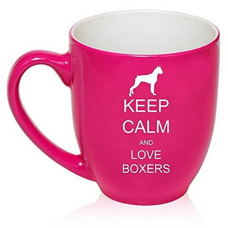 16 oz Large Bistro Mug Ceramic Coffee Tea Glass Cup Keep Calm and Love Boxers (Hot Pink)
16 oz Large Bistro Mug Ceramic Coffee Tea Glass Cup Keep Calm and Love Boxers (Hot Pink)