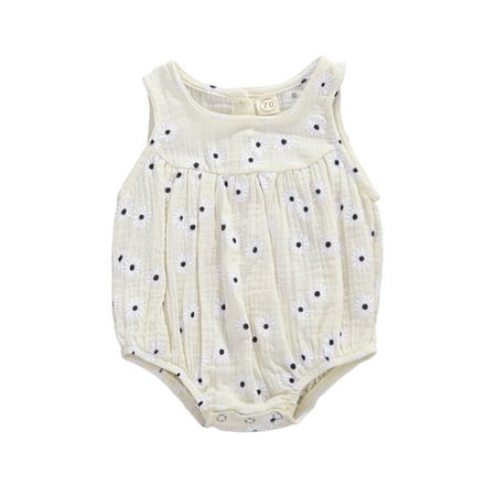 ZIYIXIN Newborn Infant Baby Girls Floral Cotton Linen Romper Sleeveless Bodysuit One Piece Summer Outfits Yellow 3-6 Months
ZIYIXIN Newborn Infant Baby Girls Floral Cotton Linen Romper Sleeveless Bodysuit One Piece Summer Outfits Yellow 3-6 Months