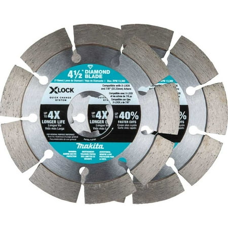 Makita E-07200 4-1/2 in. Segmented Diamond Blade for Masonry Cutting 2pk