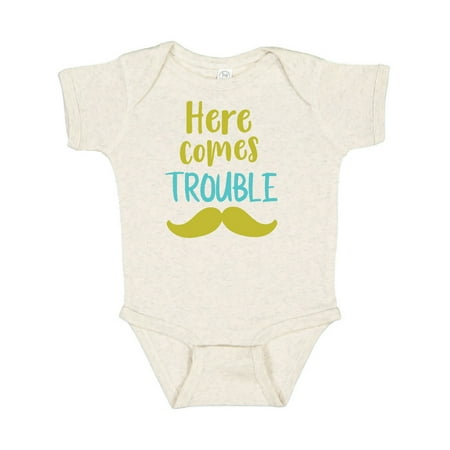 Inktastic Here Comes Trouble Mustache - Blue Green Gift Baby Boy or Baby Girl Bodysuit
Inktastic Here Comes Trouble Mustache - Blue Green Gift Baby Boy or Baby Girl Bodysuit