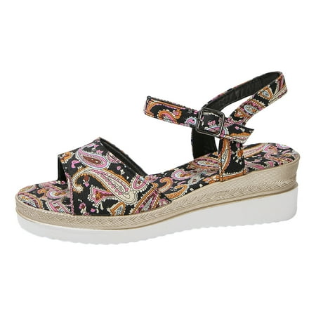 JDEFEG Womens Summer Retro Printed Bohemian Style Large Size Slope Heel Buckle Sandals Women s Sandals Pink Size 40
JDEFEG Womens Summer Retro Printed Bohemian Style Large Size Slope Heel Buckle Sandals Women s Sandals Pink Size 40