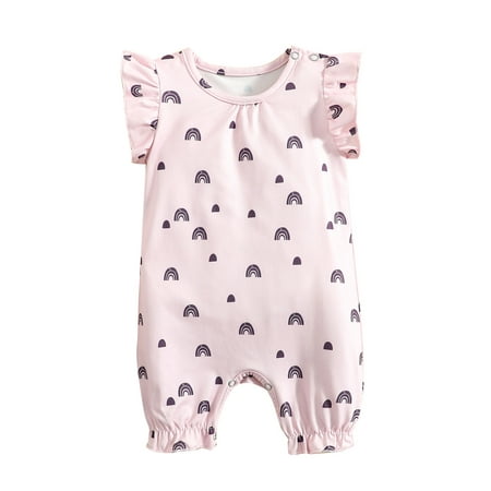 Genuiskids Newborn Infant Baby Girls Casual Romper Round Neck Fly Sleeves Ruffled Hem Summer Jumpsuit 0-24 Months
Genuiskids Newborn Infant Baby Girls Casual Romper Round Neck Fly Sleeves Ruffled Hem Summer Jumpsuit 0-24 Months