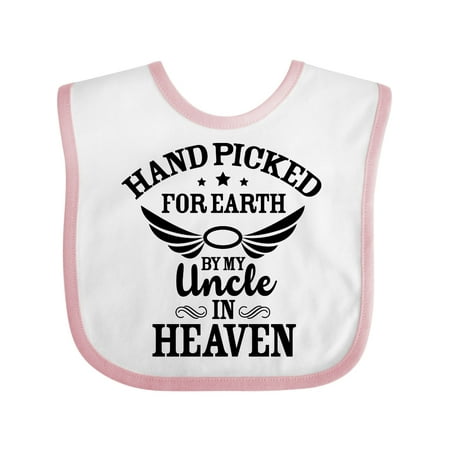 Inktastic Handpicked for Earth by My Uncle in Heaven with Angel Wings Gift Baby Boy or Baby Girl Bib
Inktastic Handpicked for Earth by My Uncle in Heaven with Angel Wings Gift Baby Boy or Baby Girl Bib