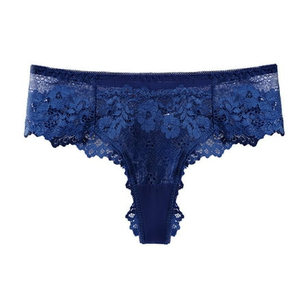 Lace Embroidery Low Waist Hollow Thong G-string Panties Underwear for Daily Wear Navy XL
Lace Embroidery Low Waist Hollow Thong G-string Panties Underwear for Daily Wear Navy XL