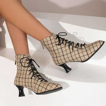 Bxzhiri Vintage Boots Short Boots Lace Up Thick High Heel Middle Boots Women s Boots
Bxzhiri Vintage Boots Short Boots Lace Up Thick High Heel Middle Boots Women s Boots
