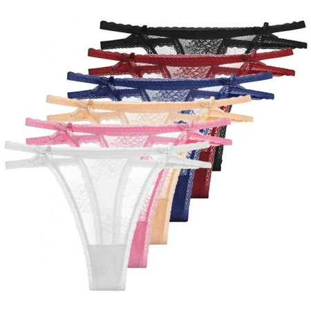 Xmarks Sexy Low Rise Women Panties G-String T-Back Lace Thongs - Ultra-Soft and Breathable Lace Tulle See Through Comfortable Panties(6-Packs)
Xmarks Sexy Low Rise Women Panties G-String T-Back Lace Thongs - Ultra-Soft and Breathable Lace Tulle See Through Comfortable Panties(6-Packs)