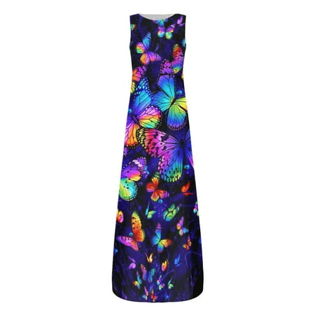 Fsqjgq Scoop Dresses Print Plus Size Flower Sleeveless Pullover Summer O-Neck Women Long Women s Dress Cute House Girls Undershirts Ployester Navy S
Fsqjgq Scoop Dresses Print Plus Size Flower Sleeveless Pullover Summer O-Neck Women Long Women s Dress Cute House Girls Undershirts Ployester Navy S