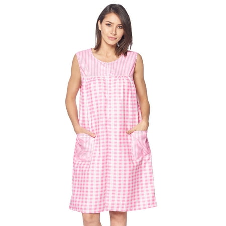 Casual Nights Women s Zipper Front House Dress Sleeveless Seersucker Housecoat Duster Lounger
Casual Nights Women s Zipper Front House Dress Sleeveless Seersucker Housecoat Duster Lounger