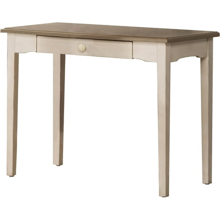 BBNBDMZ Clarion Gray Wood Top/Sea White Base Desk/Table Distressed
