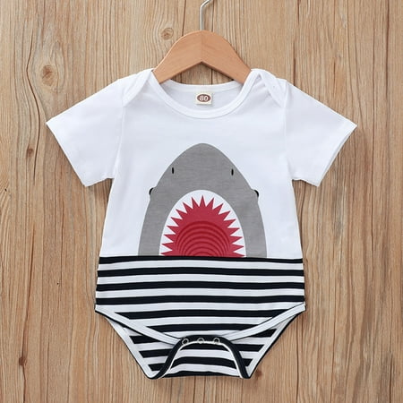 NIUREDLTD Toddler Boys Girls Short Sleeve Romper Stripe Cartoon Prints Summer Bodysuits
NIUREDLTD Toddler Boys Girls Short Sleeve Romper Stripe Cartoon Prints Summer Bodysuits