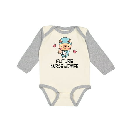 Inktastic Future Nurse Midwife Gift Gift Baby Girl Long Sleeve Bodysuit