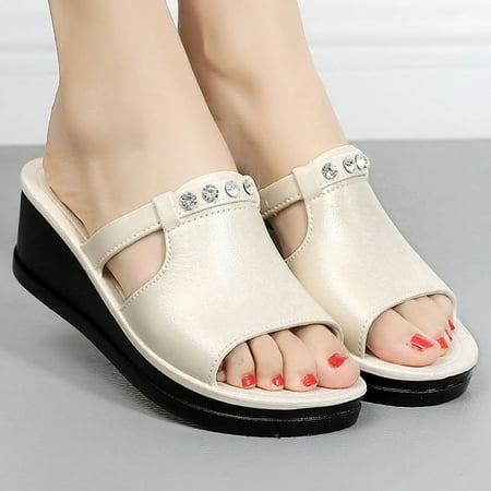 Women‘s High-heeled Slippers Summer Outer Wear Thick-soled Fashionable Home Non-slip Soft-soled Wedge Waterproof Sandals 2024 New
Women‘s High-heeled Slippers Summer Outer Wear Thick-soled Fashionable Home Non-slip Soft-soled Wedge Waterproof Sandals 2024 New
