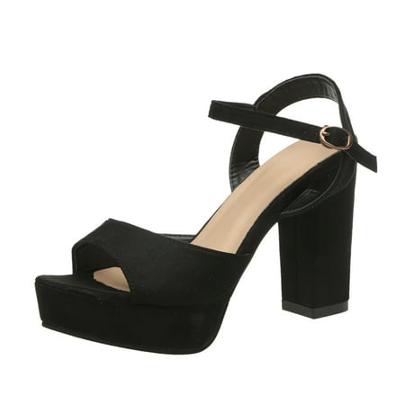 Ladies Sandals Fashion Summer Comfortable Solid Color Suede Open Toe Buckle Thick High Heel Sandals Party Shoes Footwear
Ladies Sandals Fashion Summer Comfortable Solid Color Suede Open Toe Buckle Thick High Heel Sandals Party Shoes Footwear