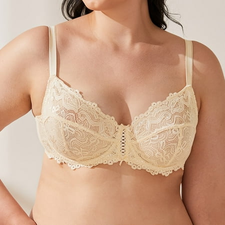 Plus Size Sexy Lace Bra Non Padded Underwire Unlined Bra Women‘s Plus Full Coverage Lace Bralette
Plus Size Sexy Lace Bra Non Padded Underwire Unlined Bra Women‘s Plus Full Coverage Lace Bralette