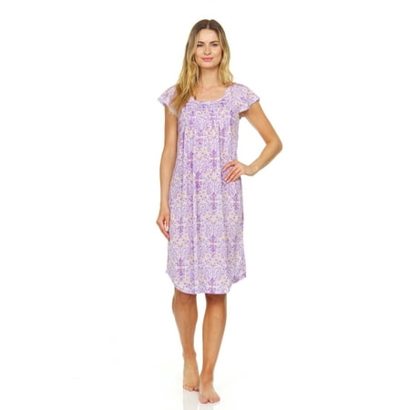 Lati Fashion Women Nightgowns Short Sleeve Female Nightgowns & Sleepshirts Purple XXXL
Lati Fashion Women Nightgowns Short Sleeve Female Nightgowns & Sleepshirts Purple XXXL