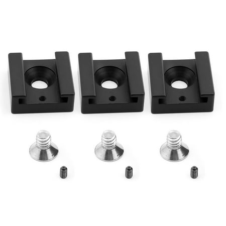 3 Sets Cold Shoe Mount Adapter with 1/4 -20 Thread Mounting Screw for Camera Cage Umbrella Flash LED Light Monitor Mic
3 Sets Cold Shoe Mount Adapter with 1/4 -20 Thread Mounting Screw for Camera Cage Umbrella Flash LED Light Monitor Mic