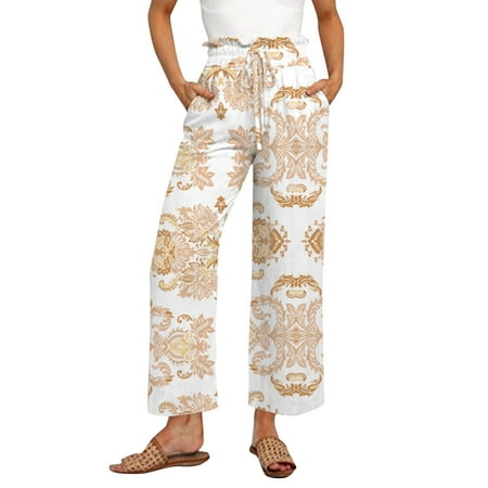 GWAABD Yoga Scrub Pants Women Womens Casual Print Pants Drawstring Elastic Waist Comfy Trousers With Pockets
GWAABD Yoga Scrub Pants Women Womens Casual Print Pants Drawstring Elastic Waist Comfy Trousers With Pockets
